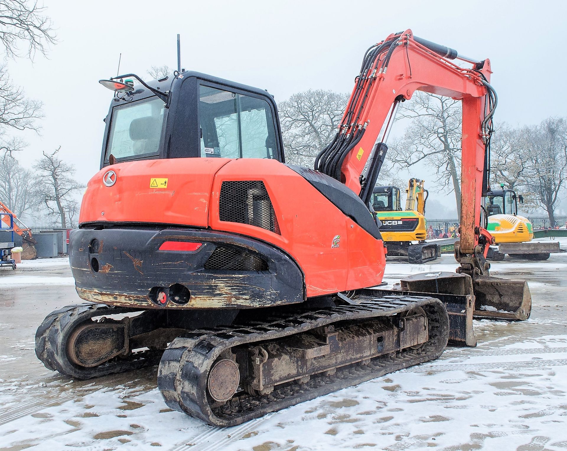 Kubota KX080-4 8 tonne rubber tracked excavator Year: 2017 S/N: 41938 Recorded Hours: 4021 blade, - Image 3 of 22