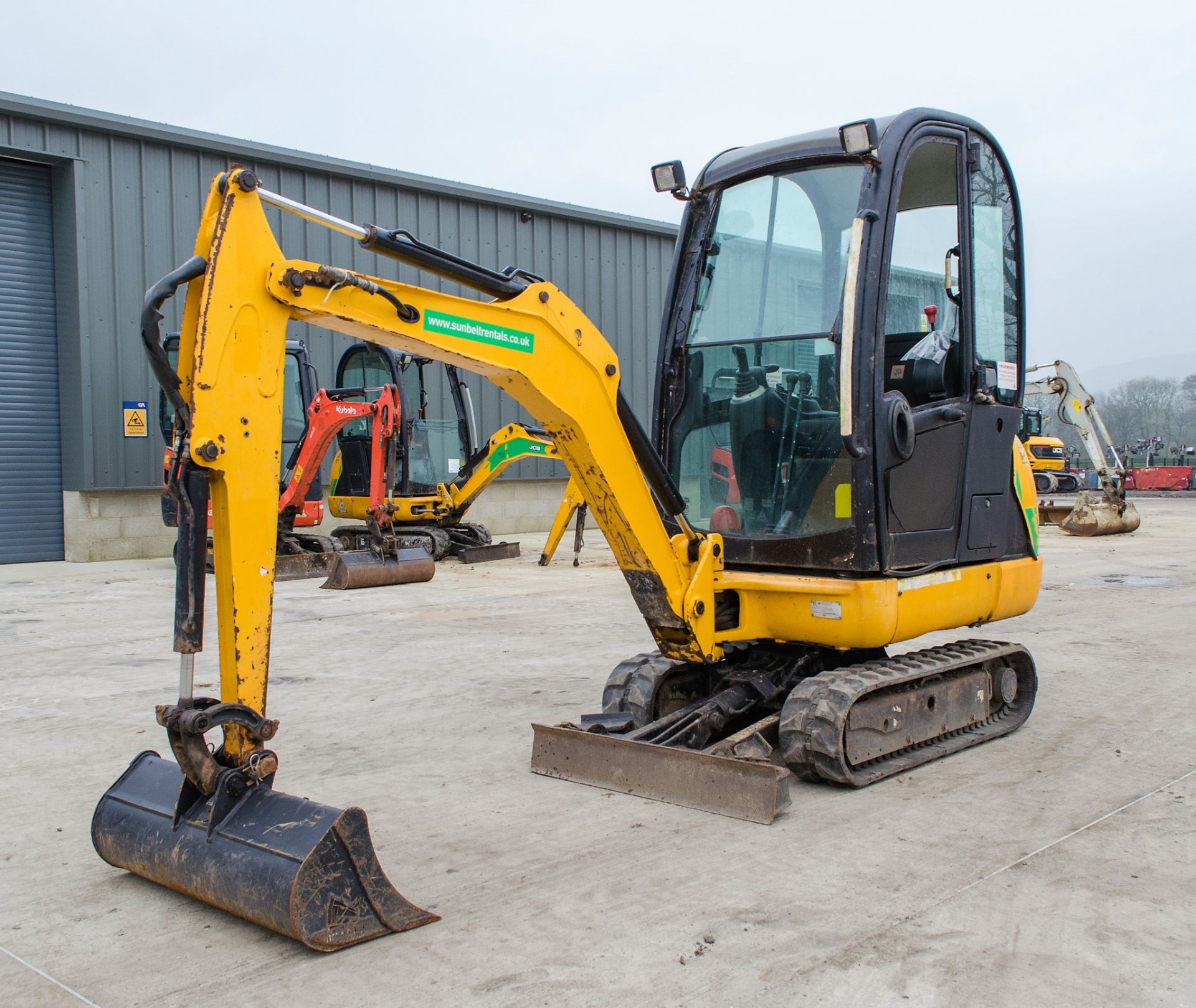 JCB 8018 1.8 tonne rubber tracked mini excavator Year: 2013 S/N: 2074806 Recorded Hours: 1604 blade,