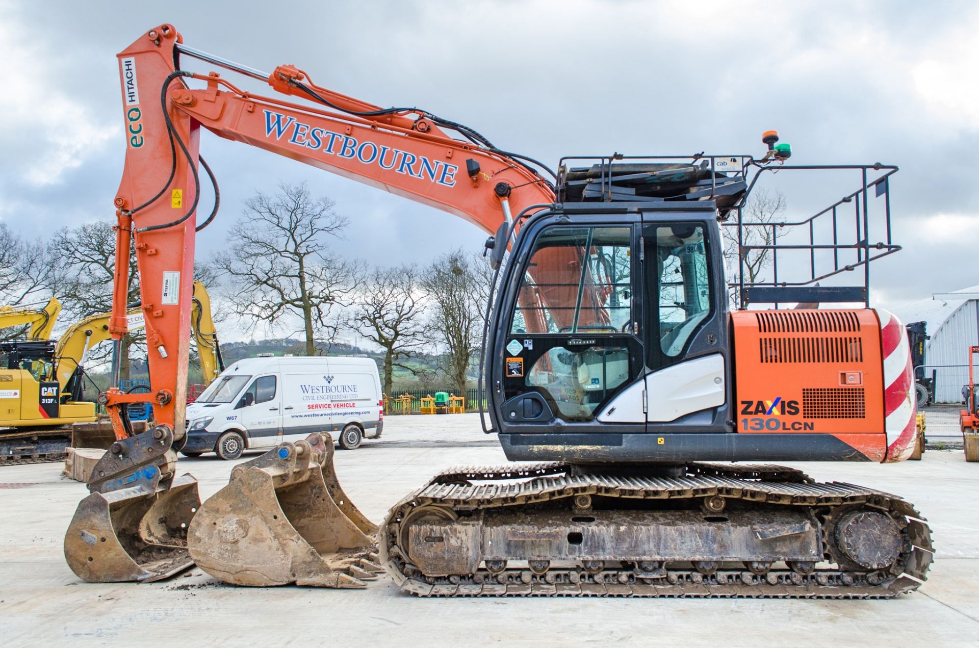 Hitachi ZX 130 LCN-5B 14 tonne steel tracked excavator Year: 2014 S/N: 91931 Recorded hours: 9626 - Image 8 of 27