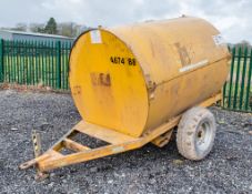 Trailer Engineering 2140 litre site tow bunded fuel bowser c/w petrol driven pump. delivery hose &