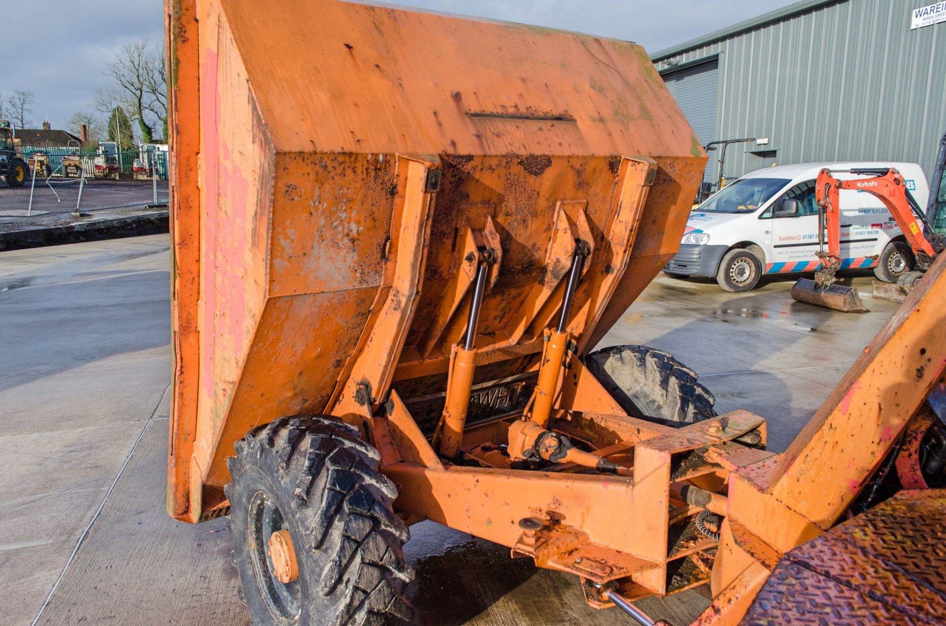 Thwaites 3 tonne straight skip dumper ** Hydraulic pipe split to the steering ram ** - Image 9 of 17