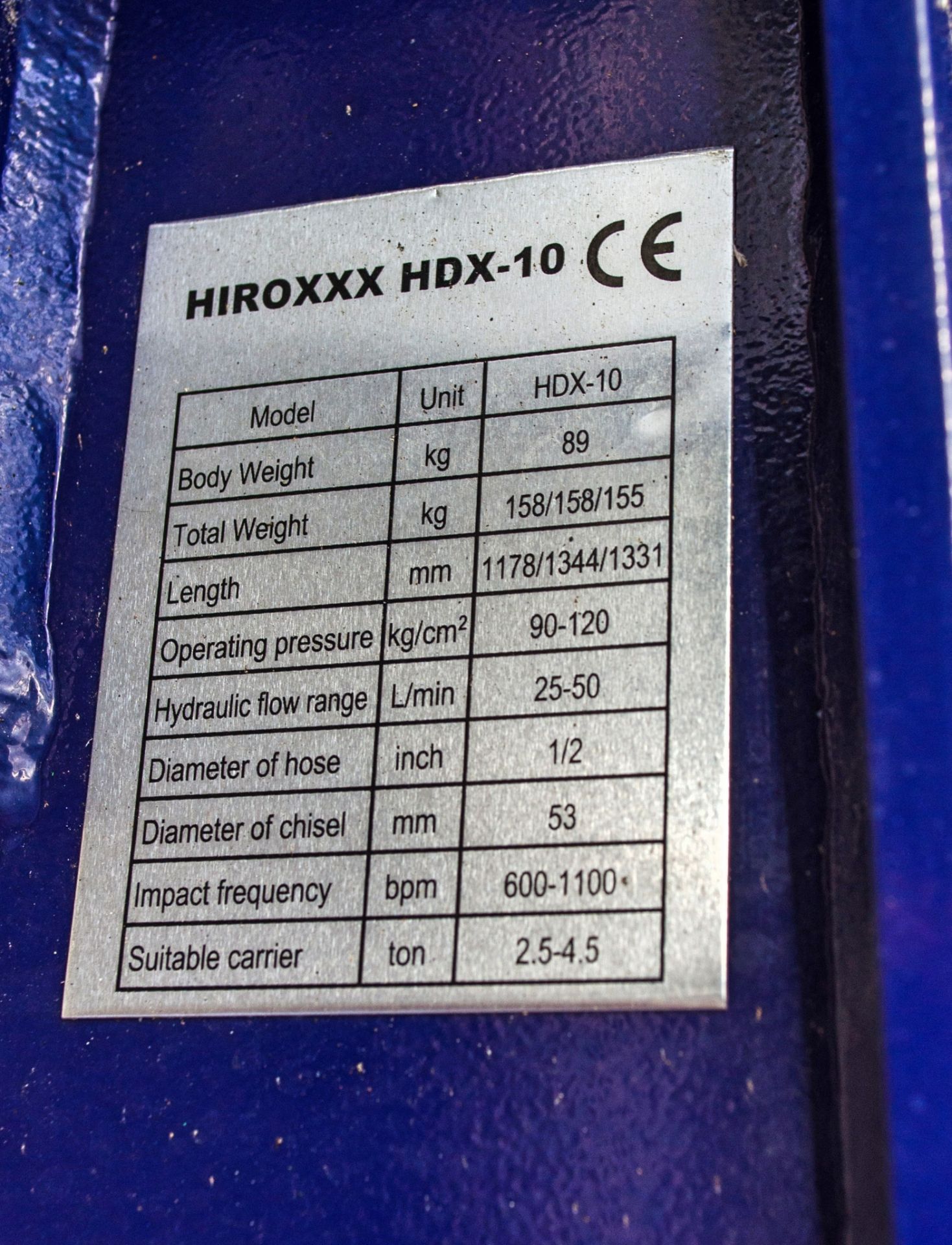 Hirox HDX-10 hydraulic breaker - Image 3 of 3