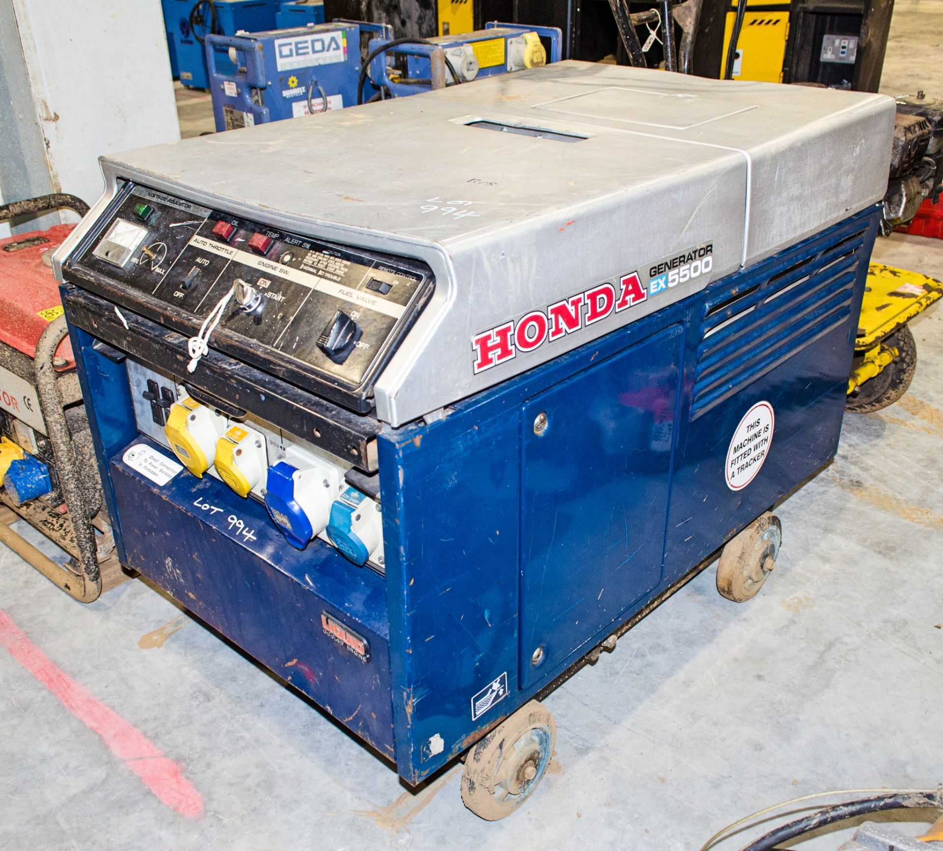 Honda EX5500 petrol driven generator