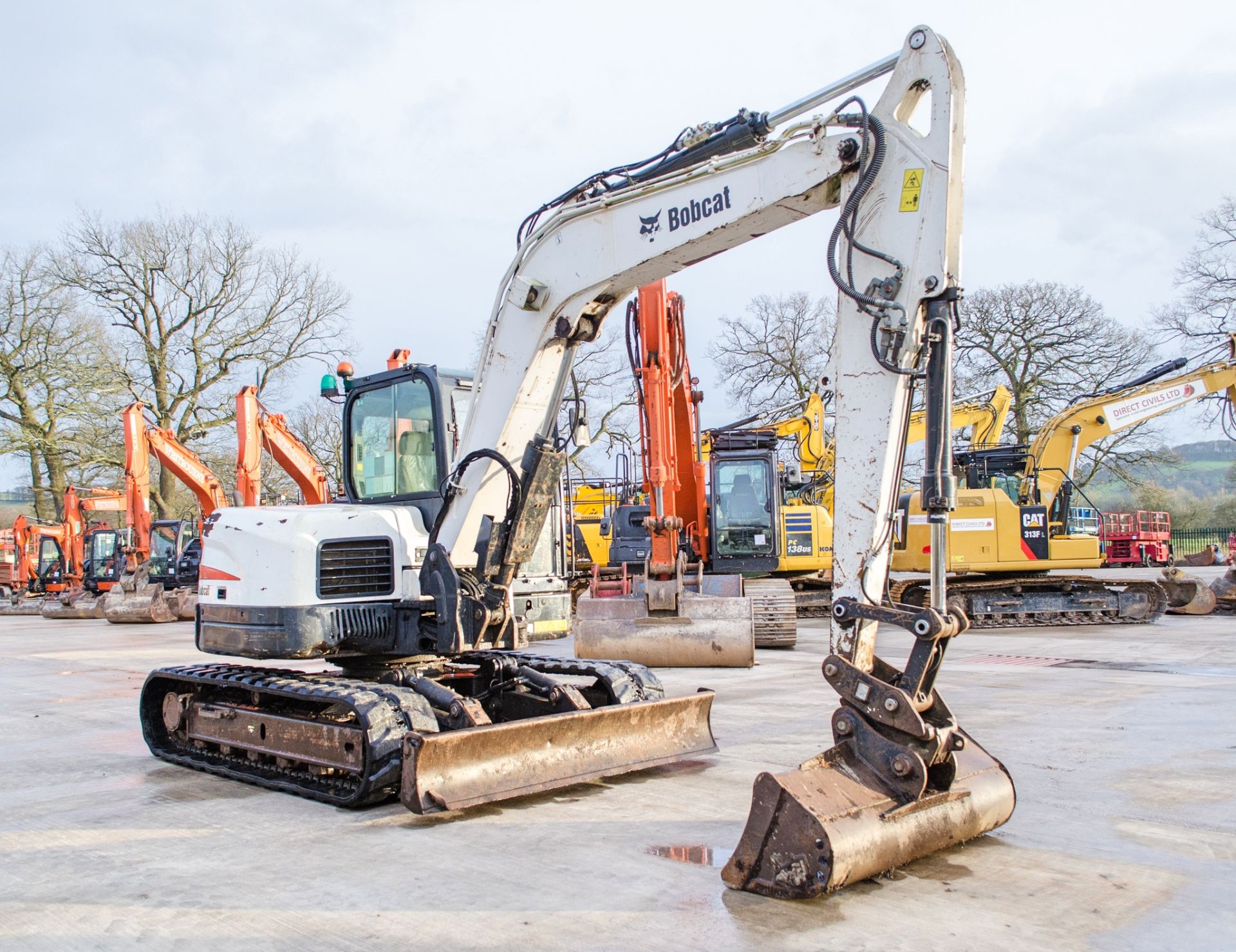 Bobcat E85 8.5 tonne rubber tracked excavator Year: 2014 S/N: 11834 Recorded Hours: Not displayed ( - Image 2 of 23