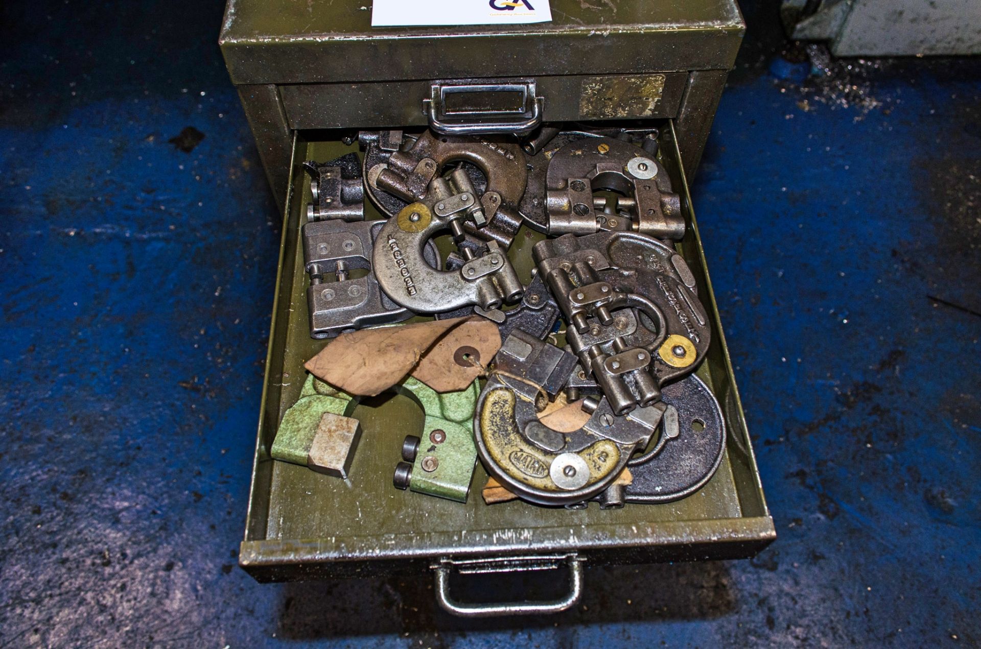 14 drawer steel tool chest c/w contents of gauges as photographed - Image 3 of 14