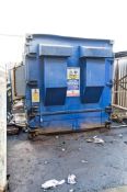 Mobile contained shot blast unit housed in 20 foot shipping container c/w blast pot, hoses and