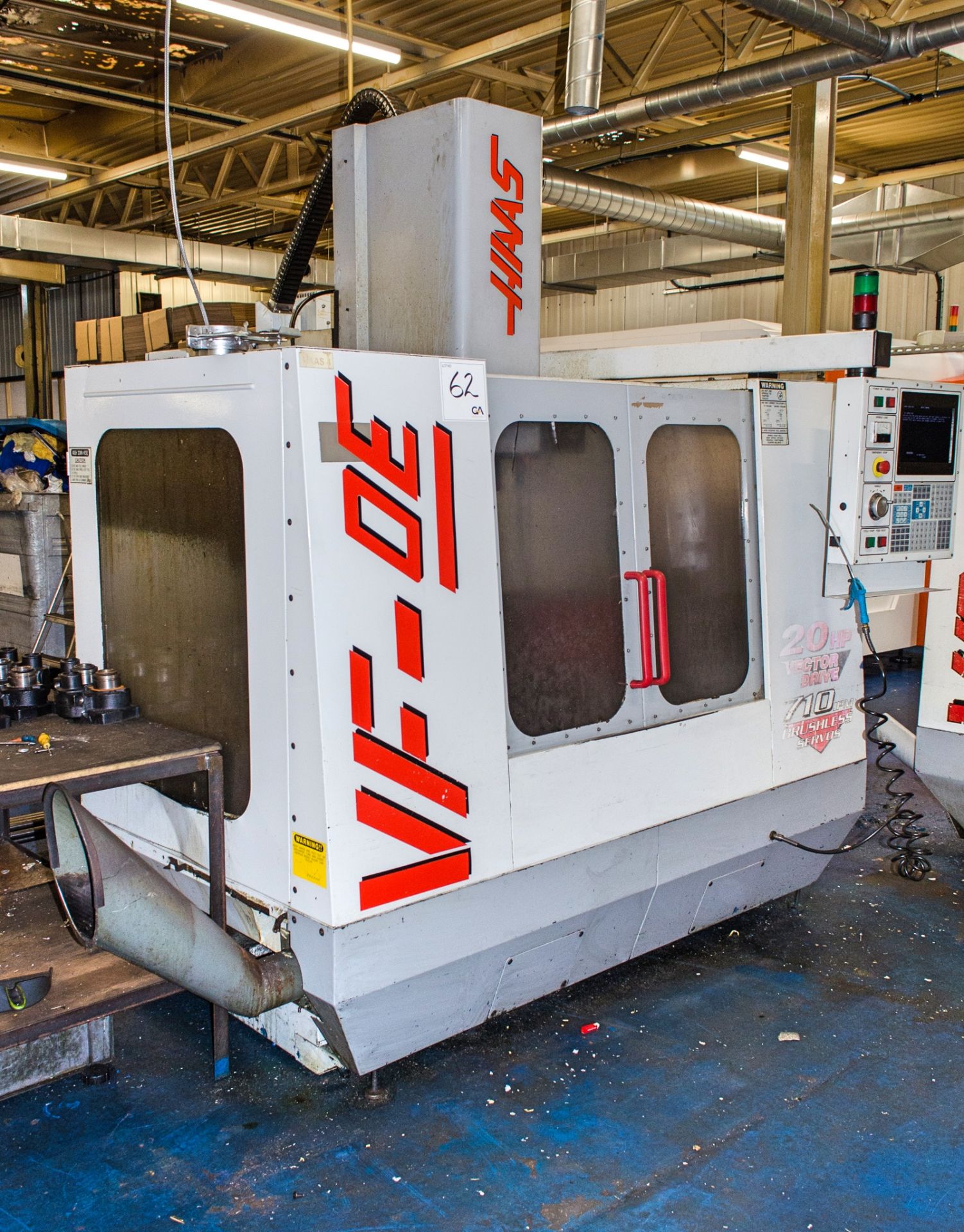 Haas VF-OE CNC vertical machining centre Year of manufacture: 1998 S/N: 16450 c/w Haas controls,