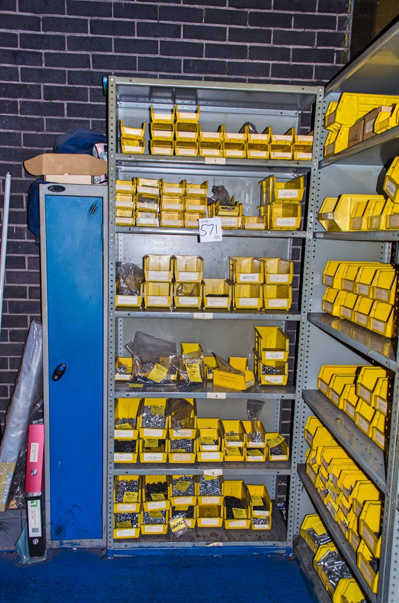 28 bays of steel racking and entire contents of stores area as photographed. - Image 2 of 15