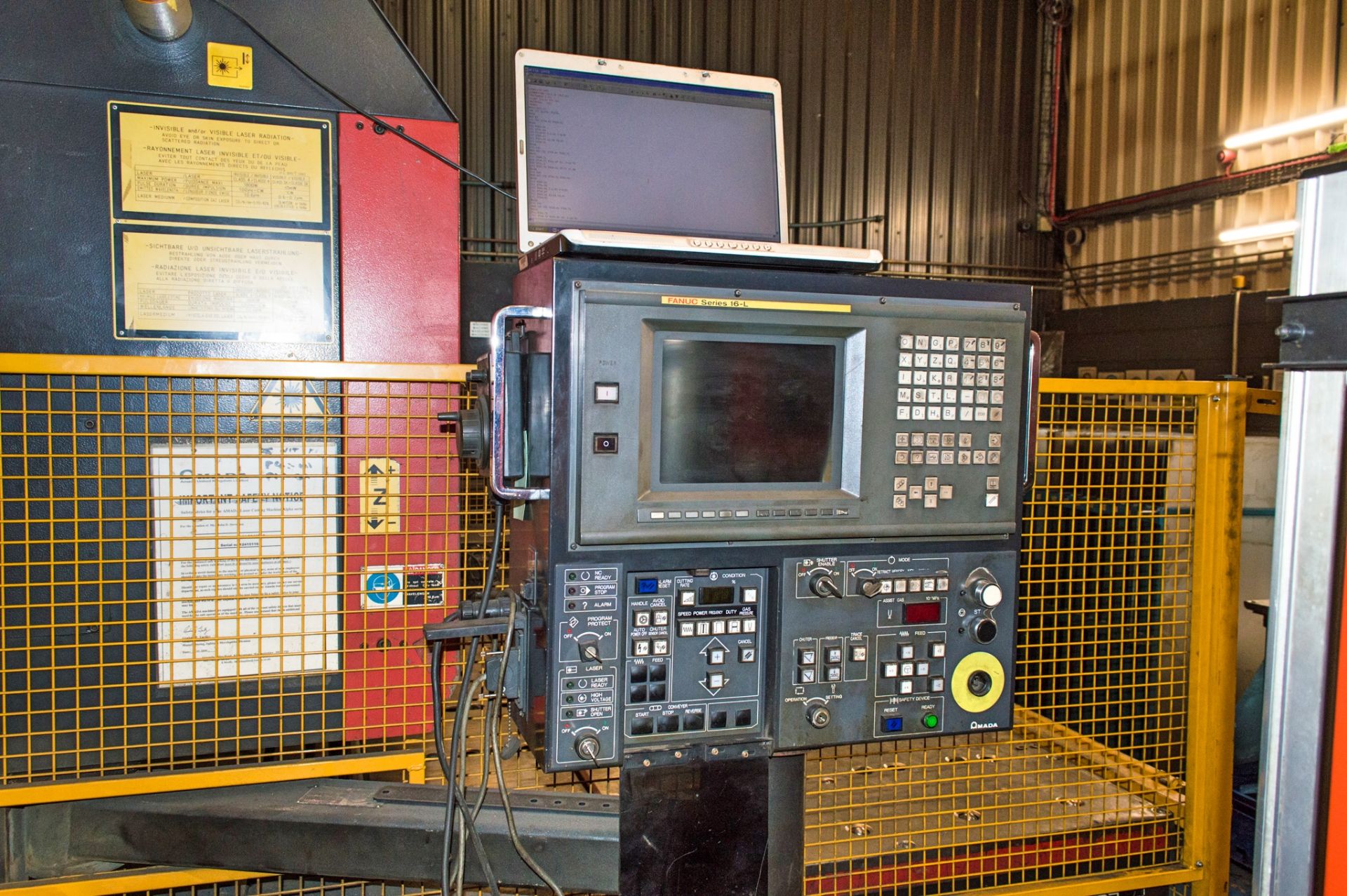Amada LC-1212 Alpha II 1.5kw CNC laser cutting machine Year of manufacture: 1995 S/N: 12415116 c/w - Image 4 of 8