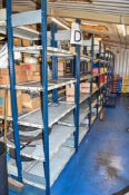 35 bays of boltless racking and entire contents of racking and mezzanine parts store as