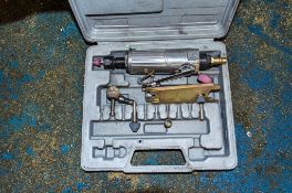 Pneumatic die grinder c/w carry case