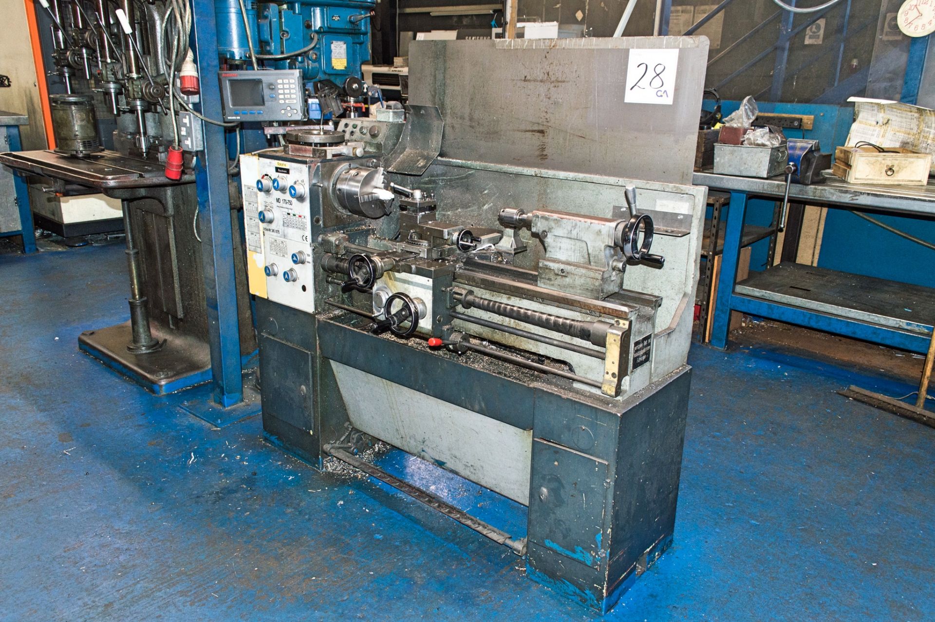 Epple MD170-750 straight bed centre lathe S/N: PCO602082 c/w Anilam Wizard 550 digital read out,