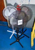 3 - pedestal fans