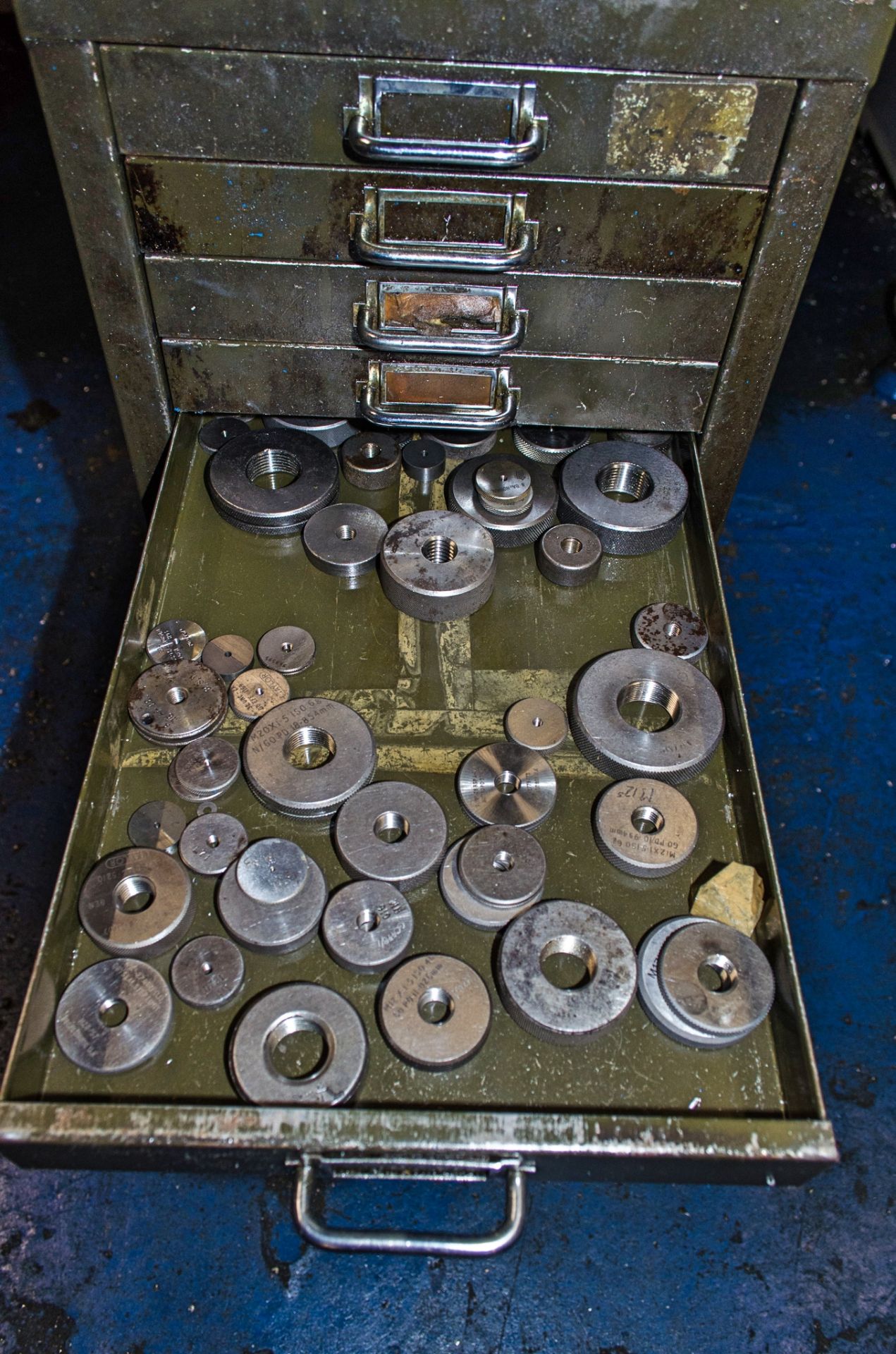 14 drawer steel tool chest c/w contents of gauges as photographed - Image 6 of 14