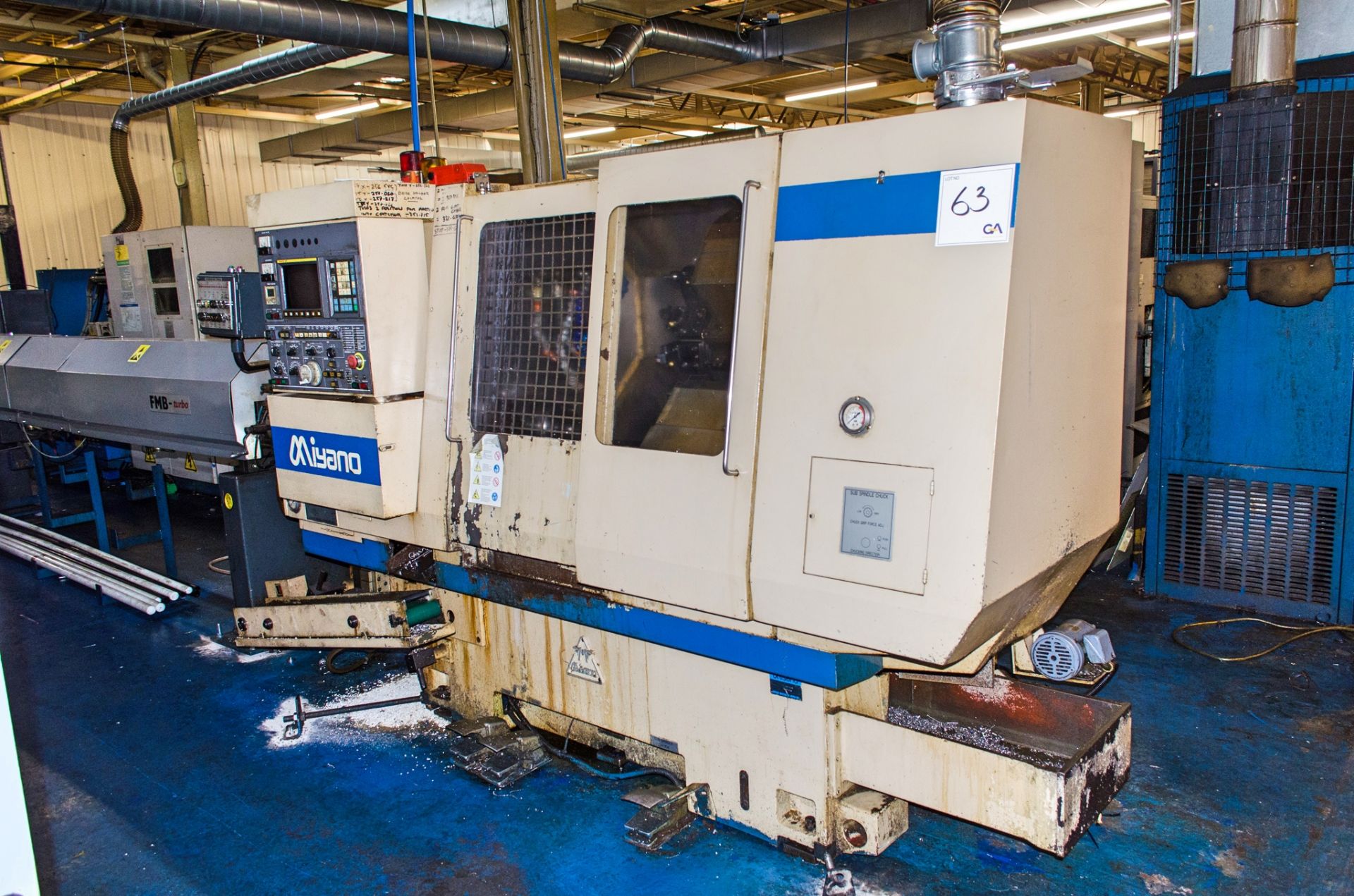 AMF Miyano JNC 45S CNC 5 axis sub spindle lathe S/N: J450444S c/w Fanuc OT controls and FMB Turbo