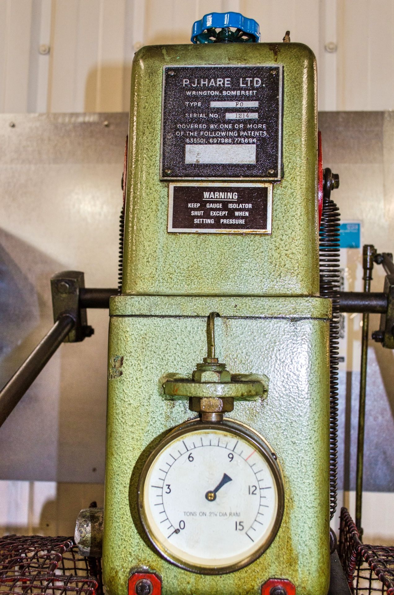 P.J. Hare P.O. hydraulic press - Image 3 of 3