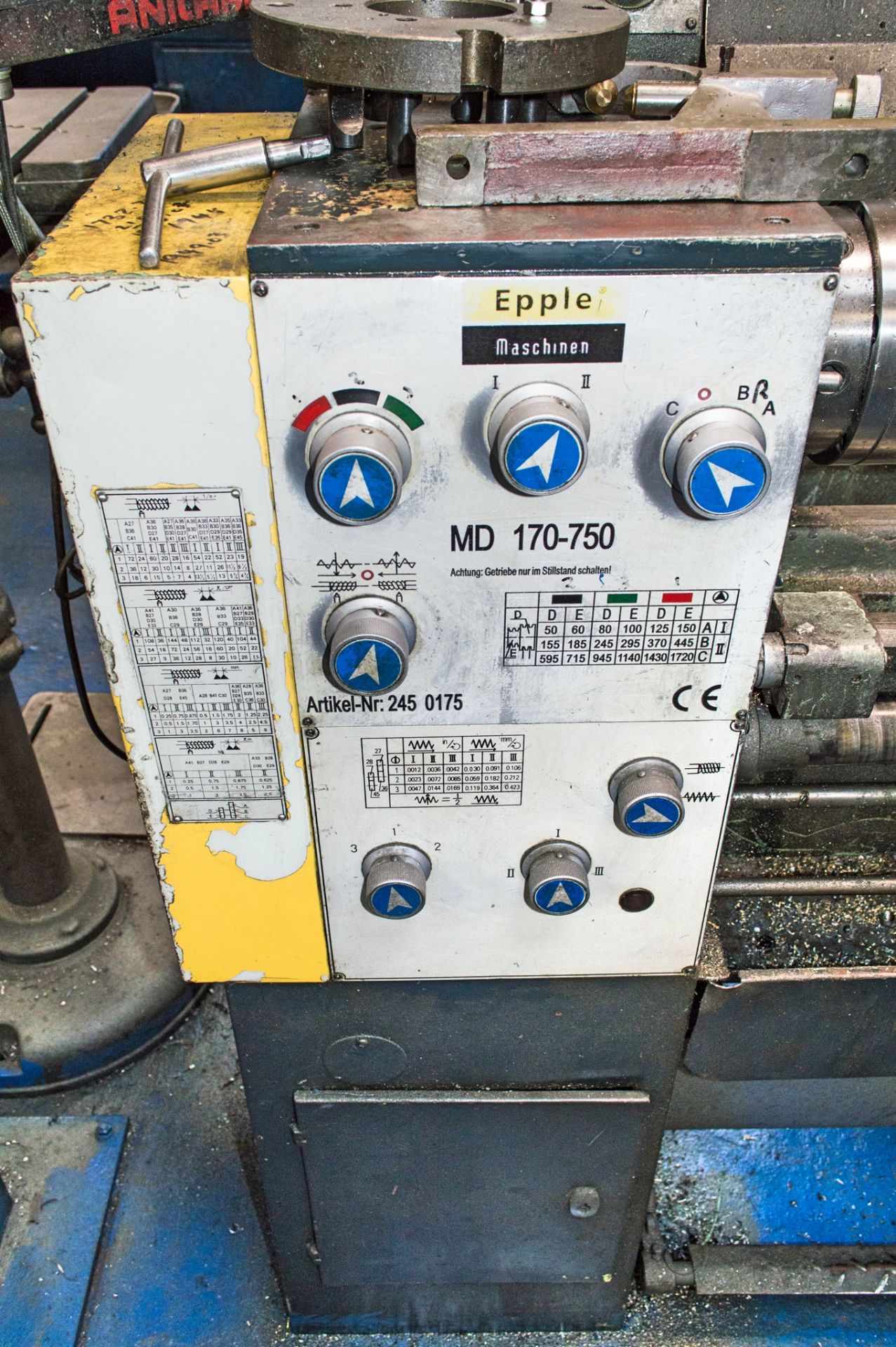 Epple MD170-750 straight bed centre lathe S/N: PCO602082 c/w Anilam Wizard 550 digital read out, - Image 4 of 5