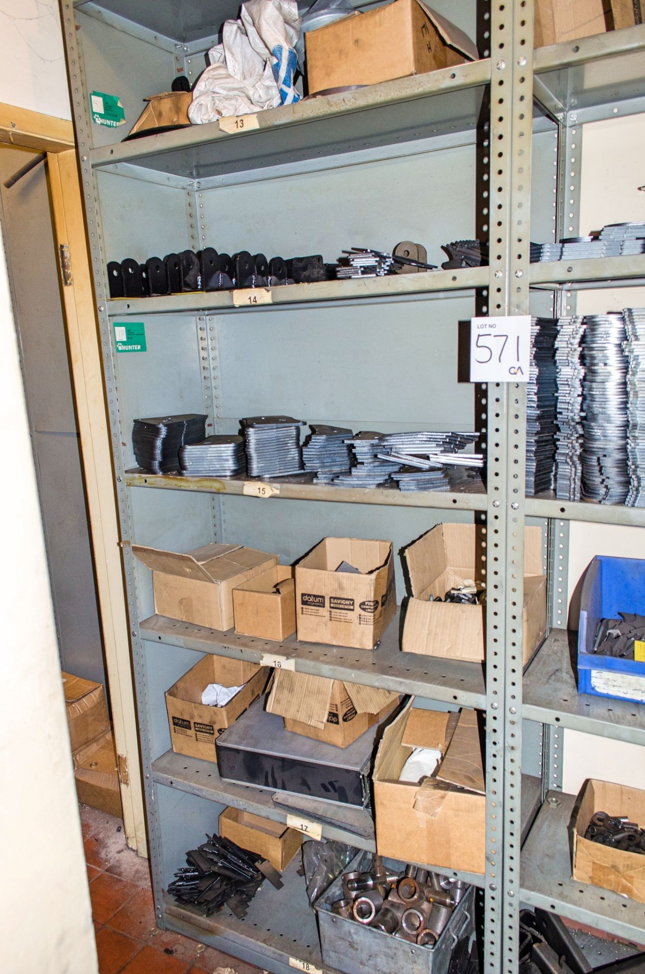 28 bays of steel racking and entire contents of stores area as photographed. - Image 6 of 15