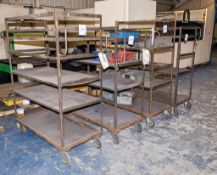 4 - steel trolley racks