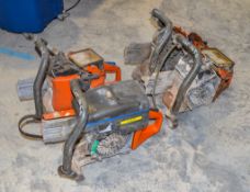 4 - Husqvarna petrol driven cut off saws for spares