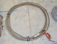 Wire rope with hook