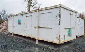 32' by 10' jack leg anti vandal steel canteen/office unit  comprising canteen/kitchen area and