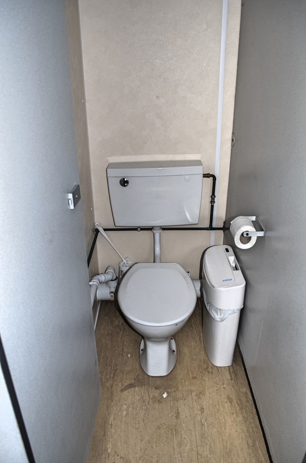12ft x 8ft steel 2x1 toilet site unit c/w keys A604257 - Image 8 of 9
