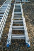 Zarges aluminium triple extending ladder 3345-0310