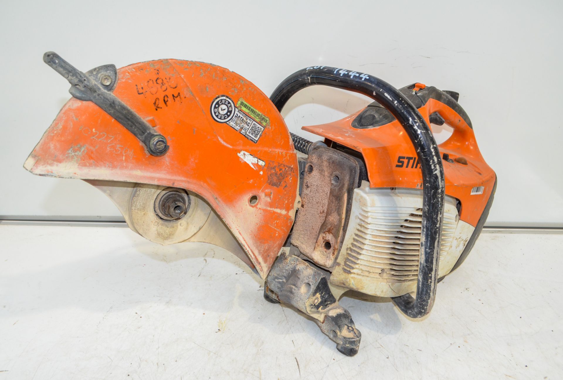 Stihl TS410 petrol driven cut off saw ** Pull cord assembly & belt cover missing ** 0227C504