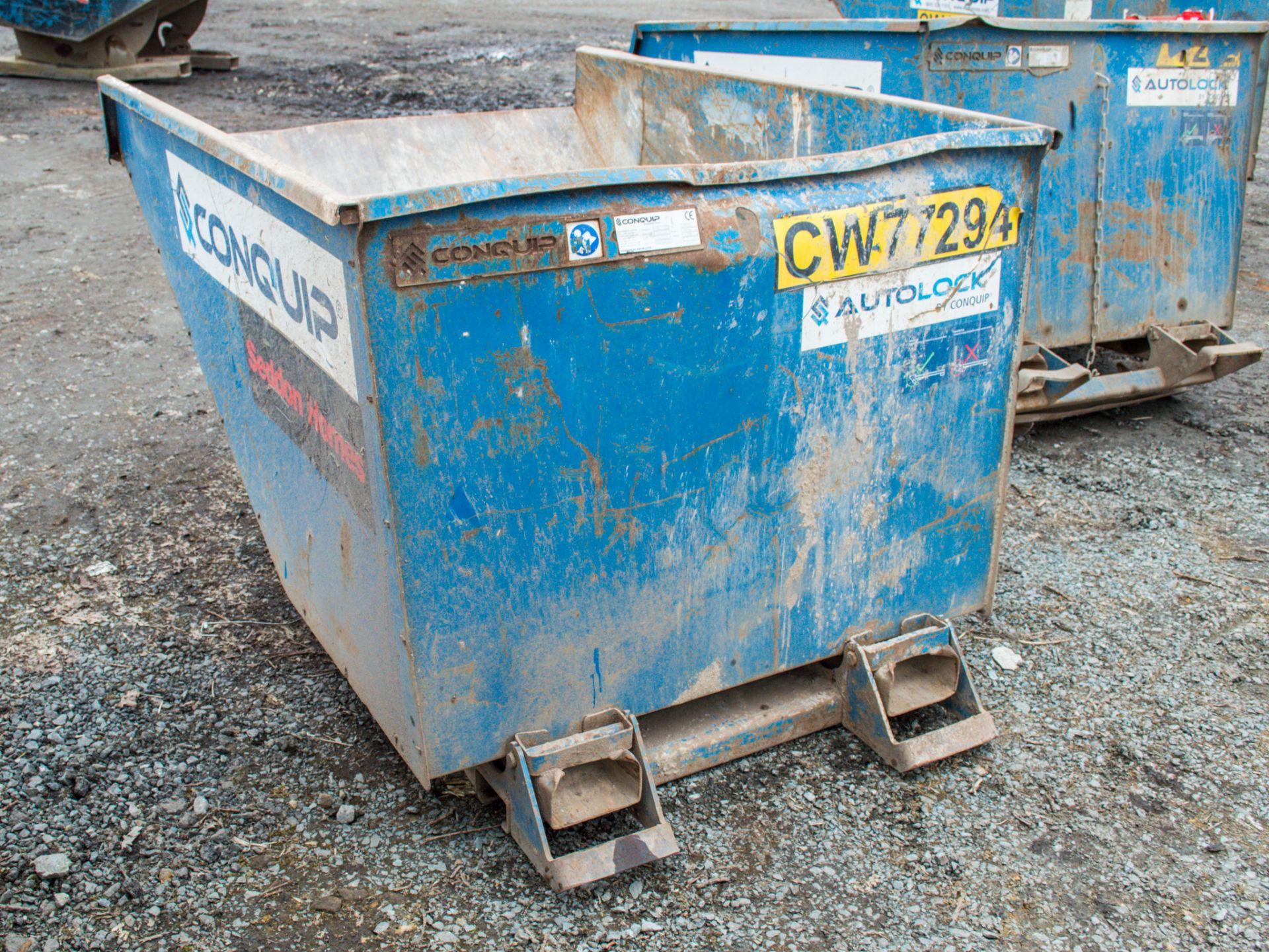 Conquip autolock fork lift tipping skip CW77294 - Image 2 of 2