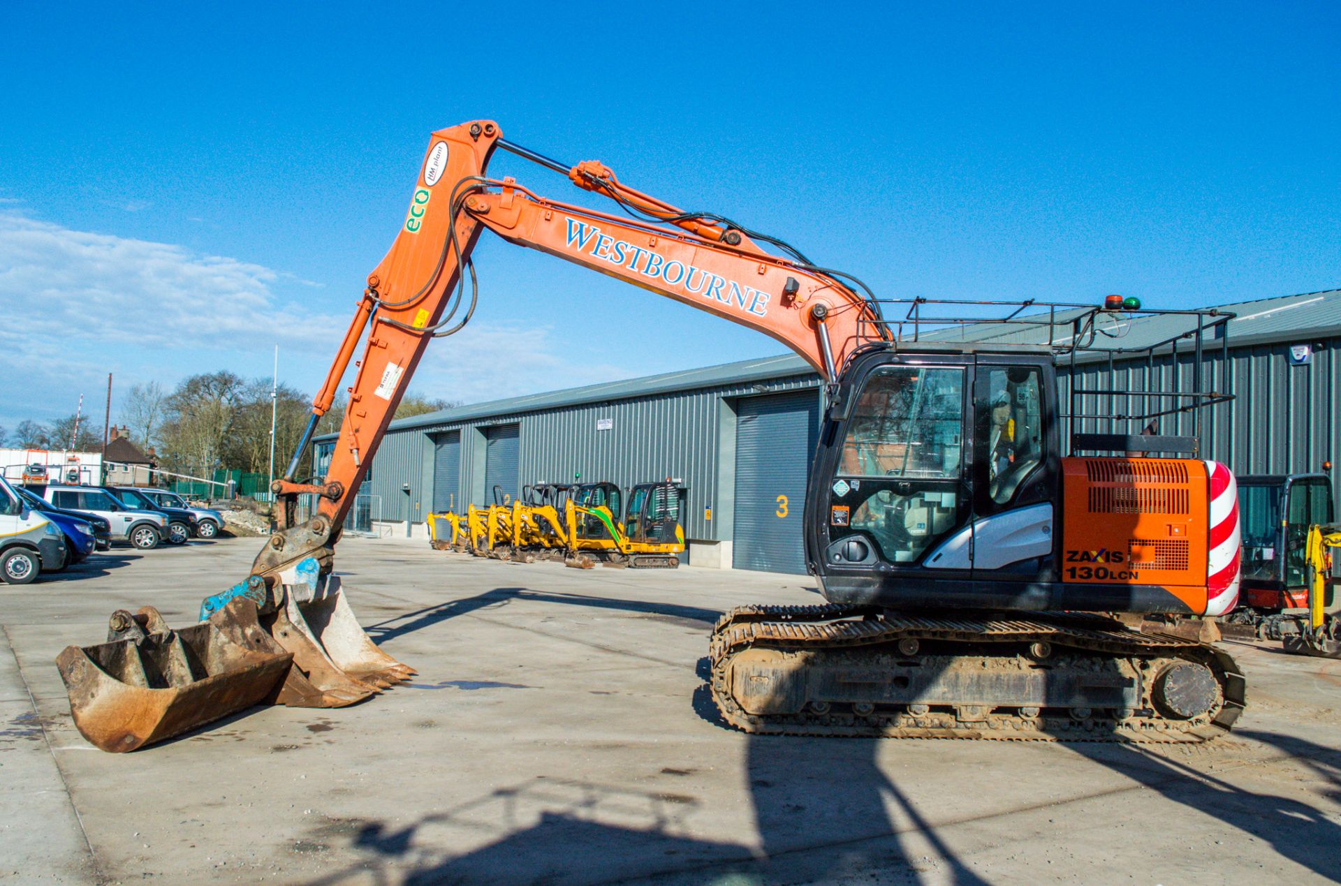 Hitachi ZX 130 LCN  13 tonne steel tracked excavator Year: 2013 S/N: 090662 Recorded Hours: 9500 Air - Image 7 of 25