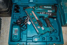 Makita cordless staple gun c/w 2 batteries, charger and carry case 1612MAK0307