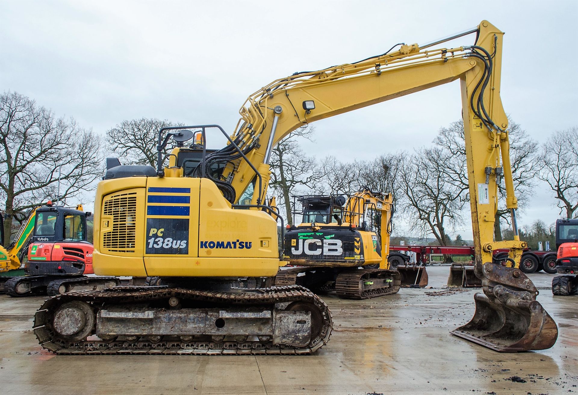 Komatsu PC138US-2 13 tonne steel tracked excavator Year: 2017 S/N: F50403 Recorded Hours: 4364 3rd - Image 8 of 27