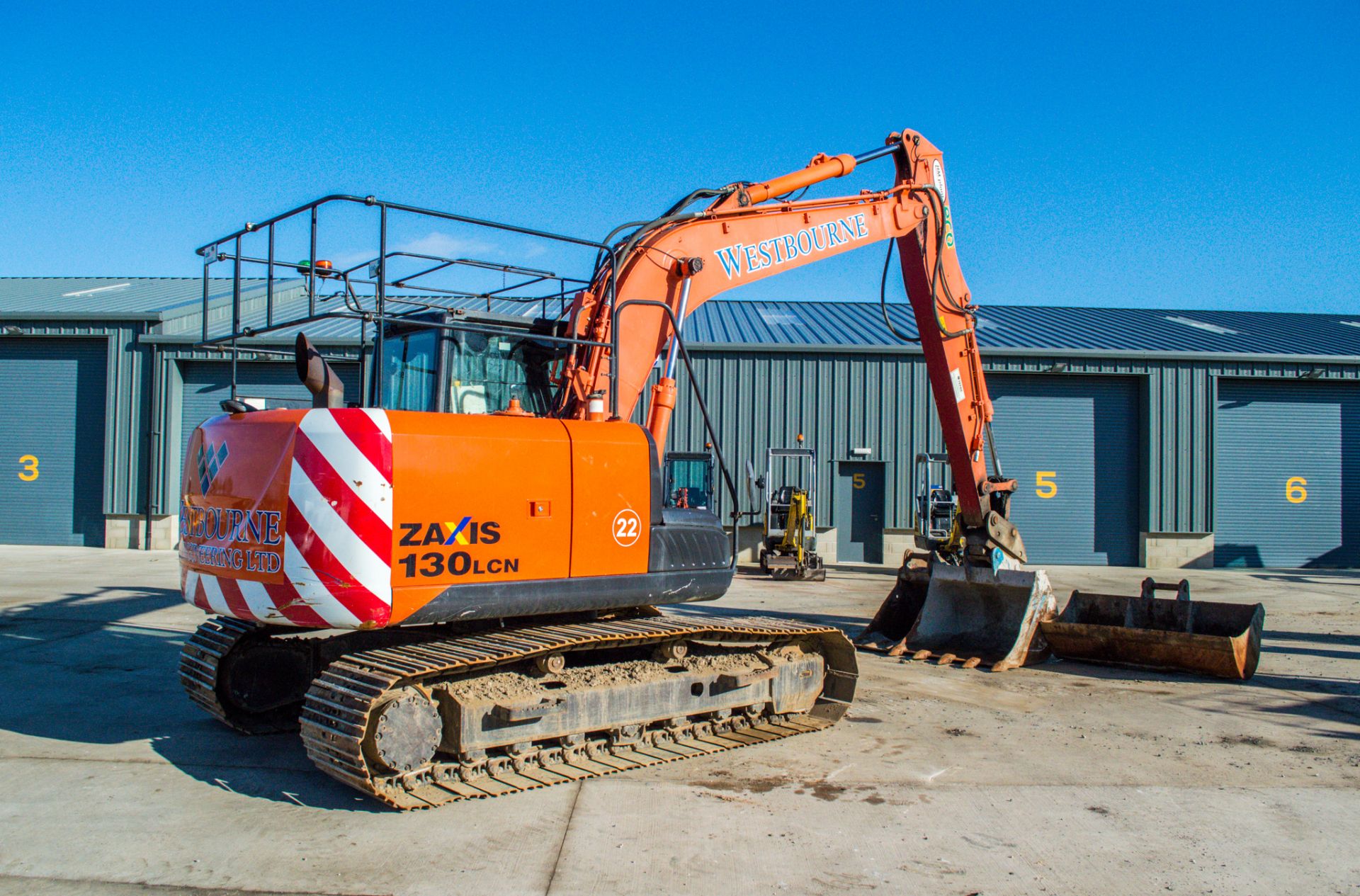 Hitachi ZX 130 LCN  13 tonne steel tracked excavator Year: 2013 S/N: 090662 Recorded Hours: 9500 Air - Image 3 of 25