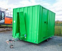 Groundhog 12ft x 6 ft fast tow mobile steel anti vandal welfare unit Comprising of: canteen area,