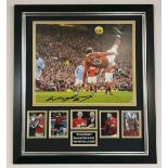 Wayne Rooney signed framed photograph  ** A cost of £15 will be added for postage and packaging **