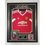 Wayne Rooney signed framed Manchester United football shirt  ** A cost of £15 will be added for