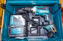Makita DFS251 18v cordless screw gun c/w charger & carry case A955328 ** No battery **