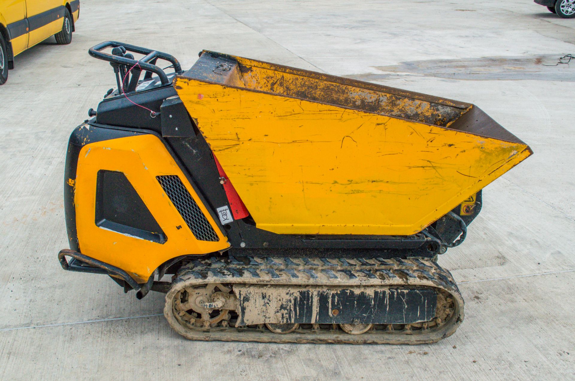 JCB HTD-5 Dumpster 500kg diesel driven rubber tracked walk behind hi-tip dumper Year: 2016 S/N: - Image 7 of 14