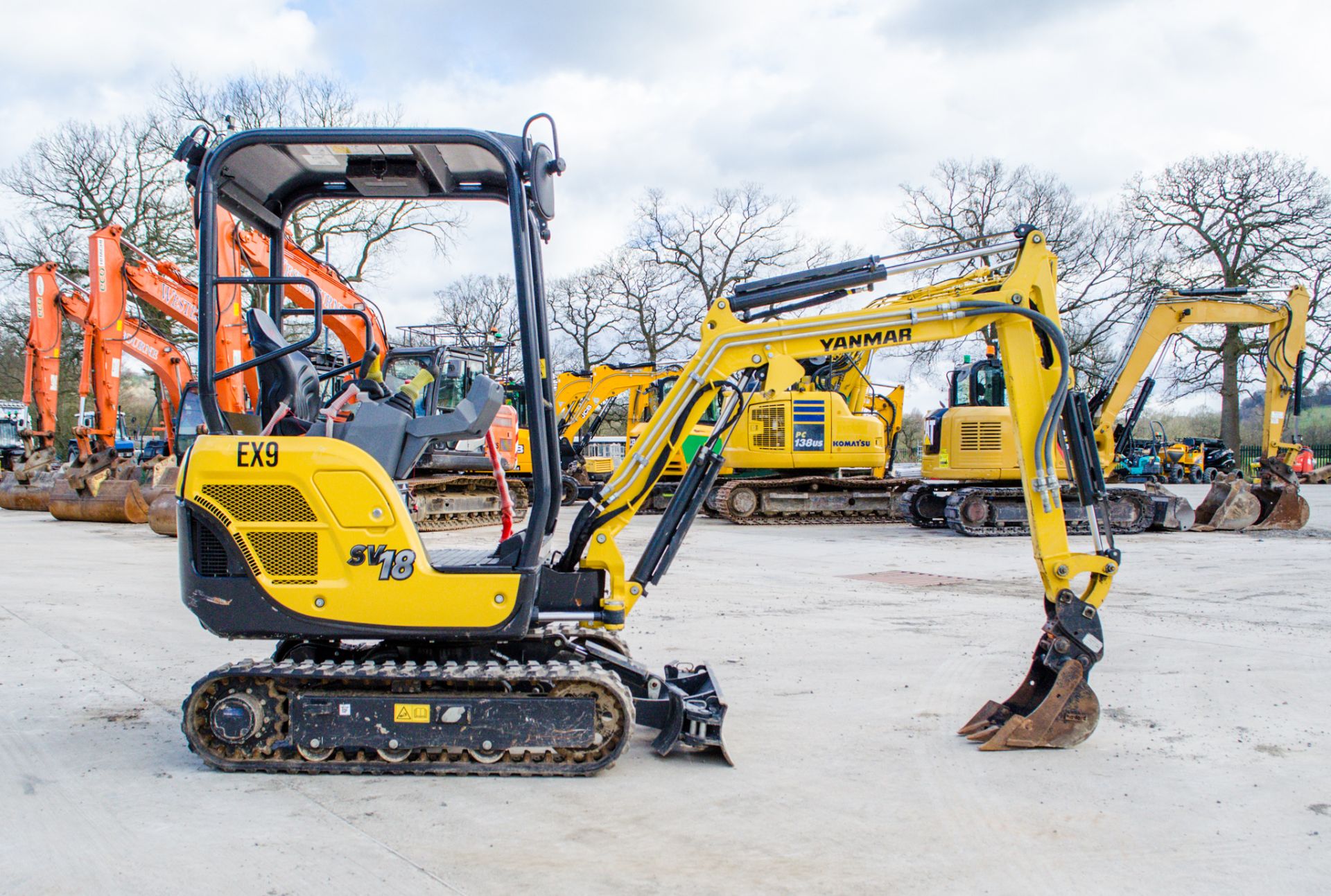 Yanmar SV18 1.8 tonne rubber tracked mini excavator  Year: 2021 S/N: BV15069 Recorded Hours: 107 - Image 7 of 20