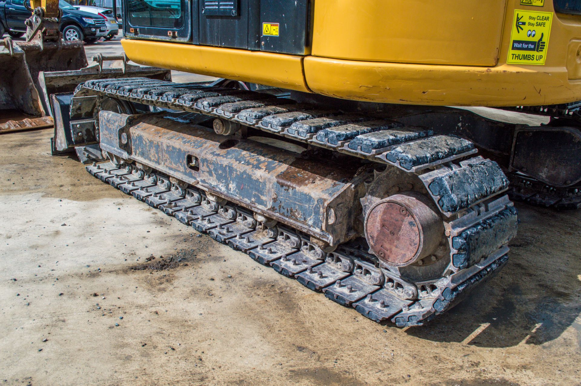 Caterpillar 308E2 CR 8 tonne rubber pad steel tracked excavator Year: 2014 S/N: FJX01728 Recorded - Image 9 of 23