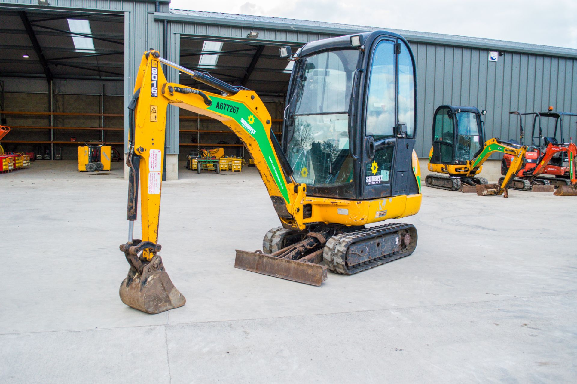 JCB 8016 CTS 1.6 tonne rubber tracked mini excavator Year: 2015 S/N: 071766 Recorded Hours: 1956