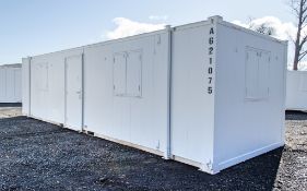 32 ft x 10 ft steel jack leg anti vandal site sleeper unit Comprising of: 2 - bedrooms, kitchen,