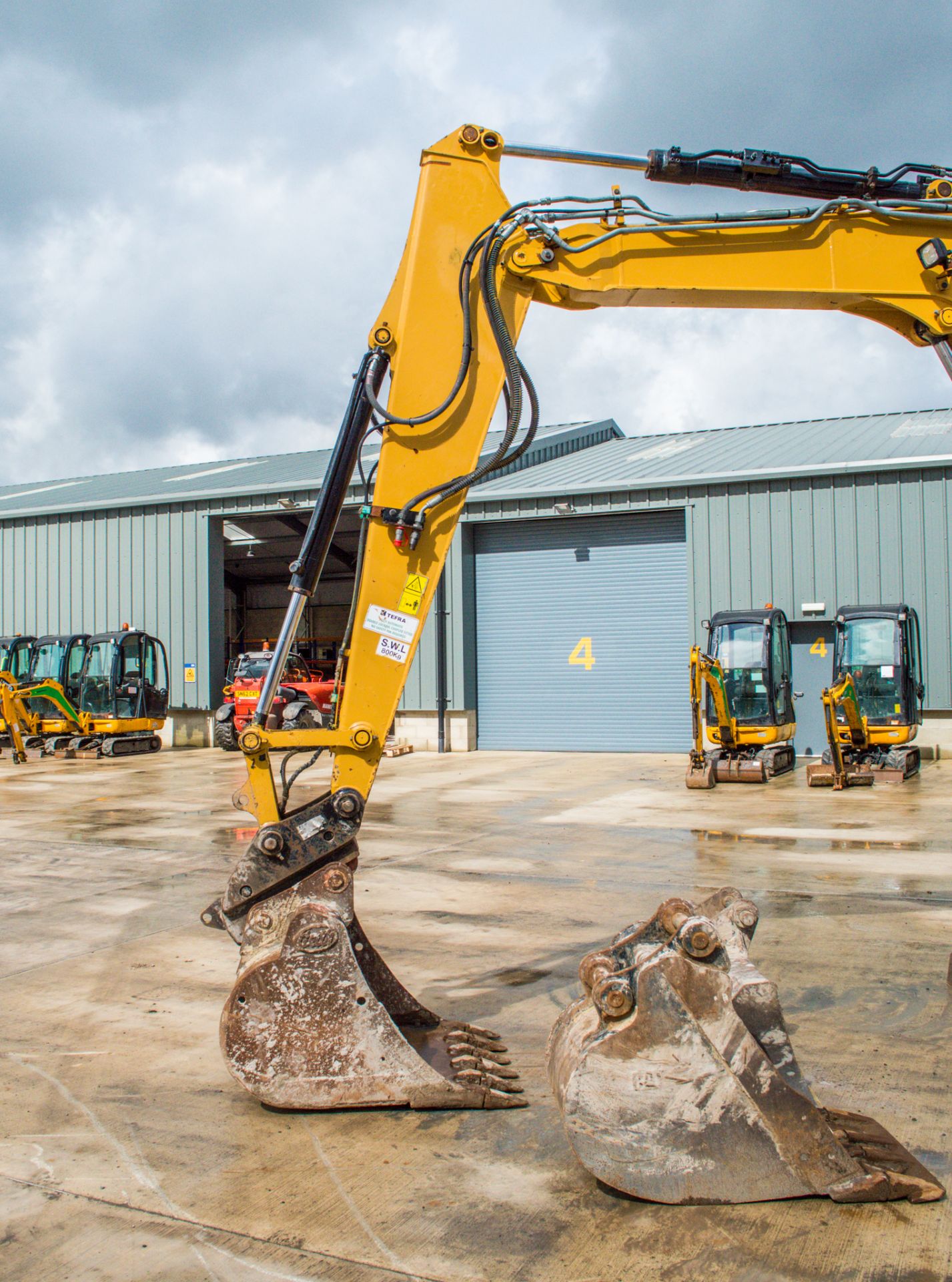 Caterpillar 308E2 CR 8 tonne rubber pad steel tracked excavator Year: 2014 S/N: FJX01728 Recorded - Image 12 of 23