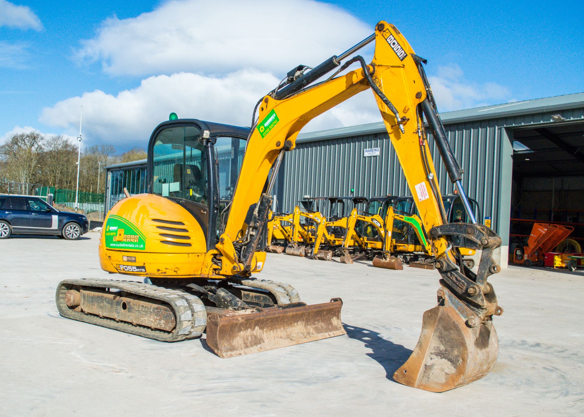 JCB 8055 RTS 5.5 tonne rubber tracked midi excavator Year: 2014 S/N: 2426061 Recorded Hours: 2434 - Image 2 of 23