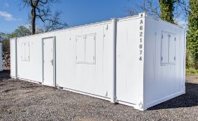 32 ft x 10 ft steel jack leg anti vandal site sleeper unit Comprising of: 2 - bedrooms, kitchen,