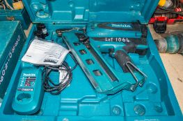 Makita GN900 cordless nail gun c/w 2 batteries, charger and carry case MAK0223