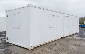 32 ft x 10 ft steel anti vandal site sleeper unit Comprising of: 2 - bedrooms, kitchen, shower &