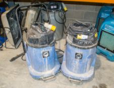 2 - Numatic 110v vacuum cleaners ** No hoses and 1 with broken handle ** 18107522, 23130491