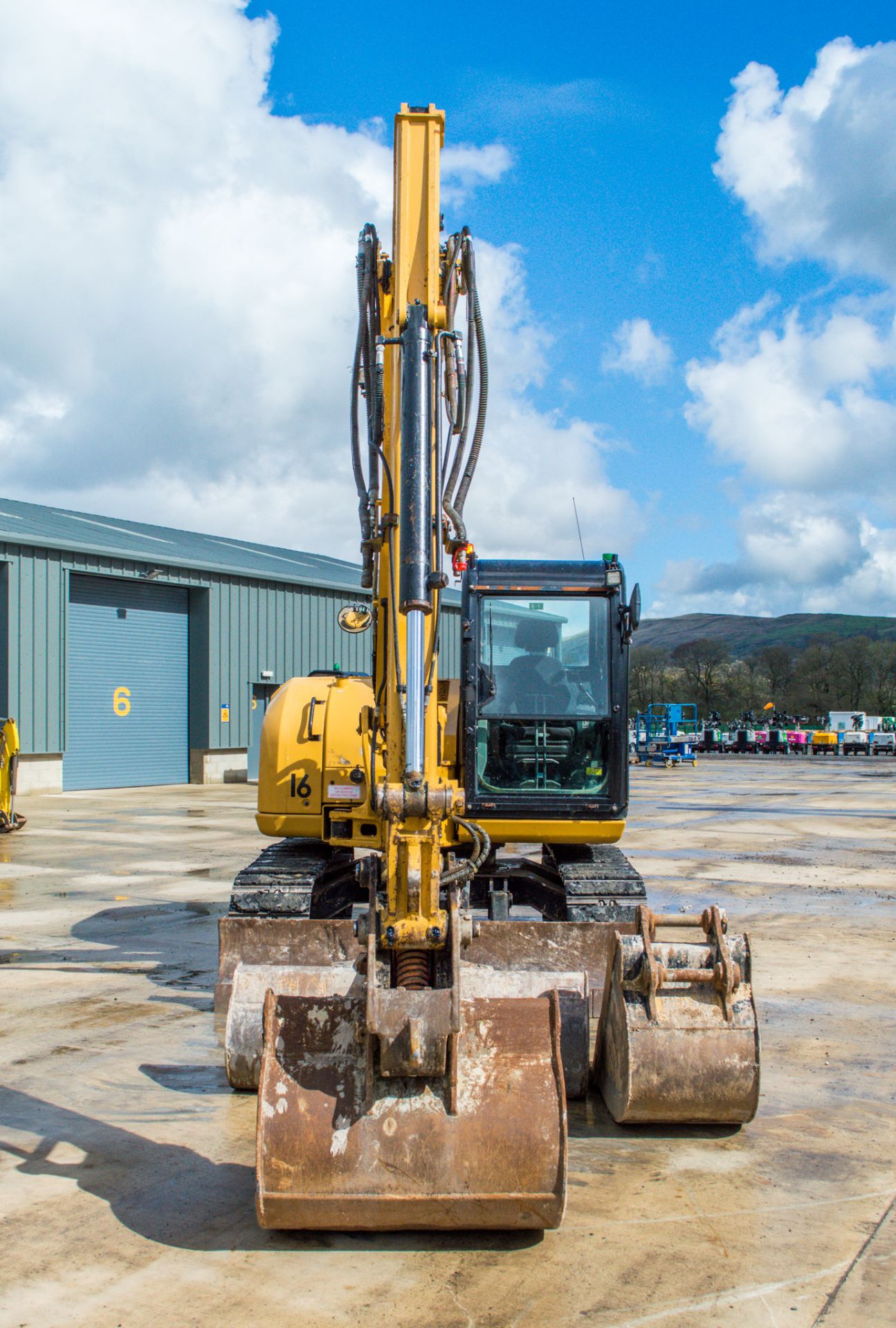 Caterpillar 308E2 CR 8 tonne rubber pad steel tracked excavator Year: 2014 S/N: FJX01728 Recorded - Image 5 of 23